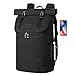 SUEBEKUE Rucksack Rolltop,Schulrucksack Damen und Herren Rucksack mit 17.3 Zoll Laptopfach für Universität Studium Arbeit Fahrrad