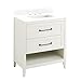 Signature Hardware 475147 Burfield 31" Free Standing Single Vanity Set with Cabinet, Vanity Top, and Rectangular Undermount Vitreous China Sink - 8" Faucet Holes