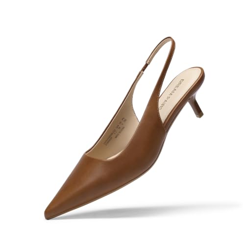 DREAM PAIRS Women's Pumps Kitten Slingback Low Closed Heels by DREAM PAIRS
