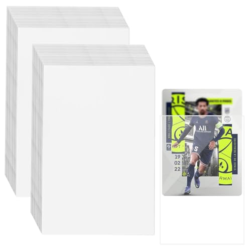 Image of PATPAT 100Pcs Trading Card Sleeves Self-sealing Card Sleeve for Game Cards Photo Cards 2.5 inch x3.5 inch Clear Card Pouches Anti-stain Protective Cards Sleeve for Collectible Trading Cards