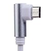 90 Degree USB Cable Right Angle Charger L Shape Charging Data Sync Cord USB Data Cable Fast Charging 0.3m, White