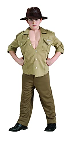 Rubie's Deluxe Muscle Chest Indiana Jones Costume, Large (8 to 10 Years)