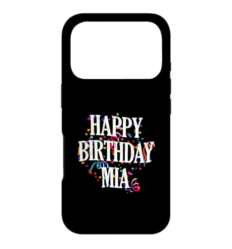 Happy Birthday Mia �T�v���C�Y�p�[�e�B�[ �����Y ���f�B�[�X �L�b�Y �X�}�z�P�[�X iPhone 17 Pro �p