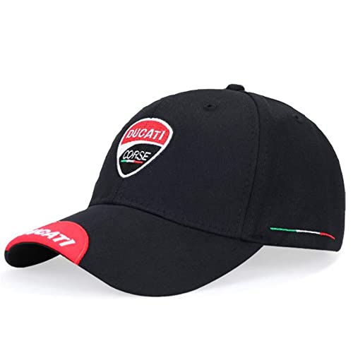 Yinova Gorras de Hombre Verano con Bordado DU.CA.Ti, Gorra Trucker Ajustable Moderno Classic, Gorra Deportes de Verano al Aire Libre-Black||1 Piece