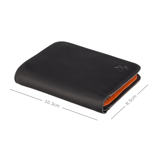 VISCONTI Slim Collection Lank Leather Wallet with RFID and Tap and Go VSL34 (Black/Orange)4