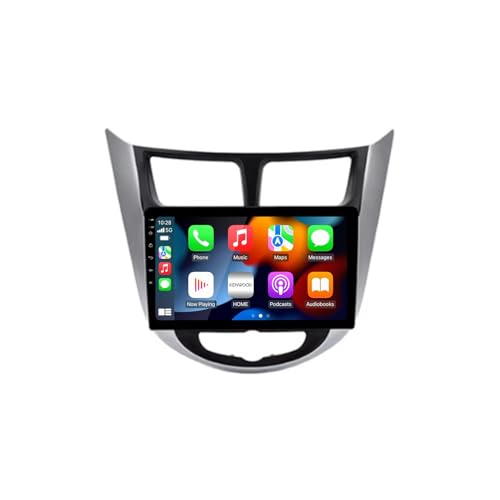 Android 13 Double DIN Pantalla Táctil Inalámbrica para Hyundai Solaris Accent i25 2010-2016 con GPS BT DSP Cámara Trasera Enlace de Espejo 9 Pulgadas Audio portátil de Pantalla de Coche(N1 2+32G)