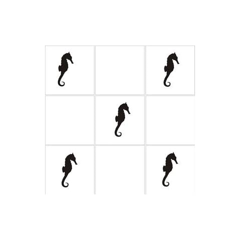 Smarts-Art Silver Seahorse Tile Stickers Cover