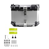 Plaque inférieure à dégagement rapide : le coffre de moto est facile à installer et à démonter, le colis ne comprend pas de queue, acier inoxydable, barre d'acier et queue de plaque en acier pouvant être installées.