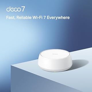 TP-Link Deco 7 BE23 Dual-Band BE3600 WiFi 7 Mesh Wi-Fi Router | 4-Stream 3.6 Gbps,160 Mhz | Covers up to 2,500 Sq.Ft | 2× 2.5G Ports Wired Backhaul | VPN, MLO, HomeShield, Free Expert Help, 1-Pack