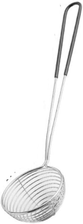 Kitchen Skimmer Food Strainers Stainless Steel Colander Sieve, Wire Skimmer Spoonwith Handlefor Hot Pot Eating Soup Draining for Kitchen Cooking, A, 2Pc