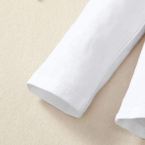Image of Magic Park 6M-14Y Baby Short Long Sleeve Tee Tops Toddler T-Shirt Kids Solid Color Shirts Boys Girls Casual Blouse