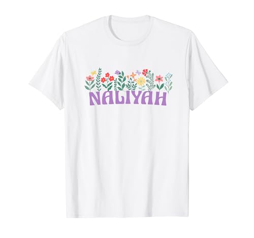 Wildflower Floral NALIYAH Nombre Día de la Madre Mujeres Camiseta