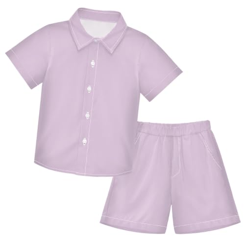Image of 3T Toddler Boy Shorts Set Teal Hawaiian Button Down Shirts Summer Outfits for Little Boy