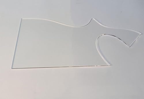 Miniatura 4 de Yuxuanish Funky Cleaver - Plantilla de enrutador acrílico para tabla de servir, 12 x 5.93 pulgadas