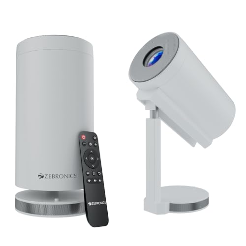 Image of Zebronics Android 13 Smart LED Projector, 1080p Support, 2800 Lumens, 100 inch Screen Size, 90 Tiltable, Auto Keystone, OTT Apps (Netflix, Prime, Hotstar), BT v5.0, HDMI, Miracast, WiFi (PixaPlay 30)