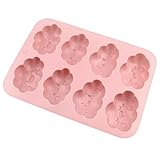 omiinitio Moldes de silicona resistentes para hornear, fáciles de desmoldar, nubes de silicona, molde para tartas, estable, 8 huecos, molde para hornear mousses para panaderos
