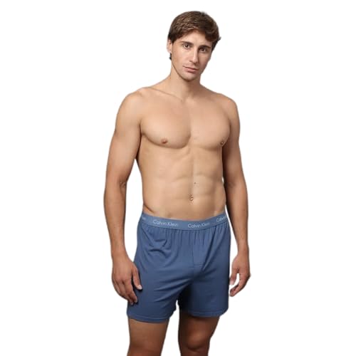 Cueca Samba-Canção de Modal Calvin Klein Azul MAS1826I (BR, Alfa, P, Regular)