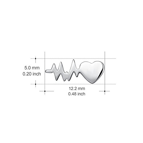 YFN Lifeline Pulse Heartbeat Earrings Sterling Silver Nurse Jewelry Gift2