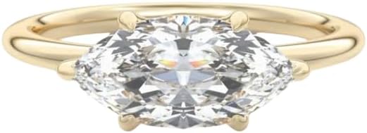 3 Carat Solitaire Marquise Diamond Engagement Ring,East West Set Ring for Women,14K Gold Plated,Women Wedding Ring,Gifted For Her,Size 3-12.