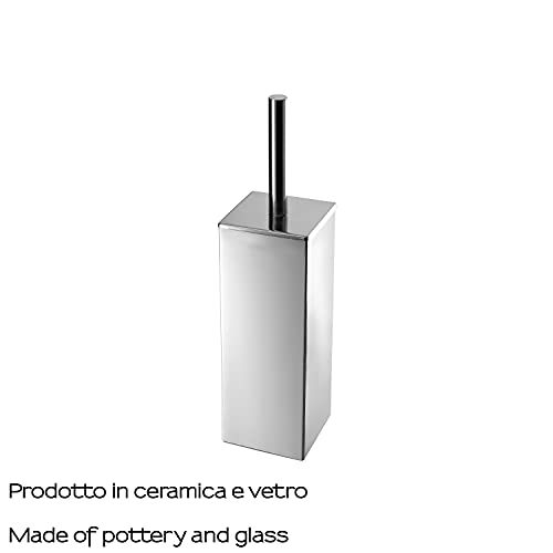 Brosse WC design compact en inox pour optimiser les petits coins
