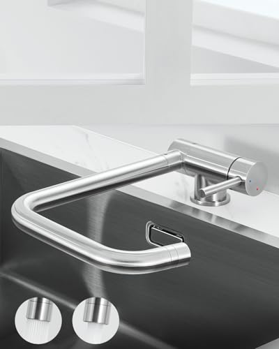 ANYCEE Grifo Cocina Abatible Acero Inoxidable