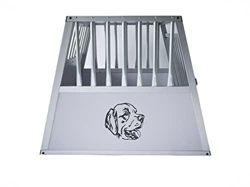 Doghead Alu Hundetransportbox 70x75x63 Comfort Reisebox Hundebox Transportbox Hundegitter Autobox