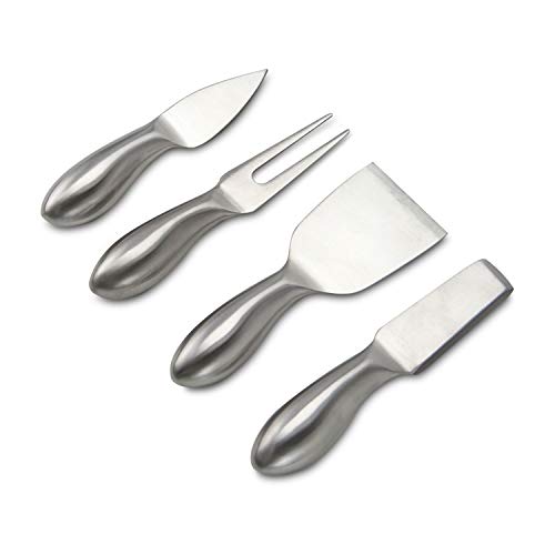 Foto von ROMINOX Geschenkartikel Käsemesser-Block // Novo – Käsezubehör-Set, 5-teilig, Modernes Käsemesser-Set, magnetischer Holzblock, 4 Käsebesteckteile; Maße: ca. 8 x 8 x 15.5 cm