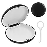 1 Stück zahnspangendose,Gebissdose,zahnprothesen behälter,KFO Box,Spangendose,Zahnspangenbox,Dose für Zahnprothese,Zahnprothesen Behälter,für Reisen und täglichen Gebrauch(schwarz)