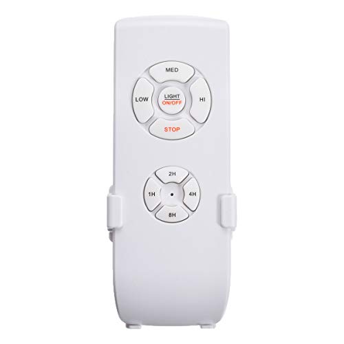 1 kit universal de luz de ventilador de techo, receptor inalámbrico para ajustar la velocidad del viento y el tiempo con controles remotos de una sola llave.