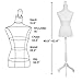 FDW Manikin 60”-67”Height Adjustable Female Dress Model Display Torso Body Tripod Stand Clothing Forms (White)