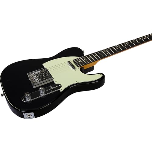 Eko Guitars - VT-380 V-NOS Black, Chitarra Elettrica, Serie "Tribute V-NOS", Corpo In Pawlonia, Manico In Acero E Tastiera In Resina Eko Wpc, Colore Black - 4