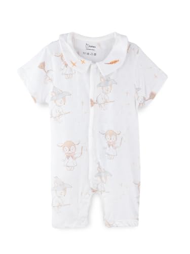 Image of Kidbea Bamboo Viscose Baby Romper, Half Sleeves Printed Bodysuit for Kids