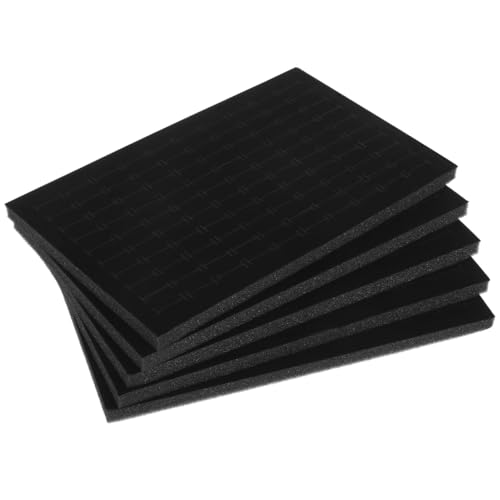 Healeved Coussin D'Insertion en Éponge pour Boîte À Bijoux 28X7X0.5 Pouces Plateau De Rangement avec 100 Créneaux pour Bagues Boucles d'oreilles Et Petits Bijoux Organisateur Compact pour Tiroir
