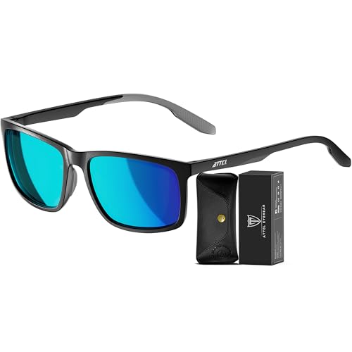 Image of ATTCL Men's Polarized Sunglasses UV400 Protection, Square TR90 Frame for Driving, Golf, and Outdoor Activities