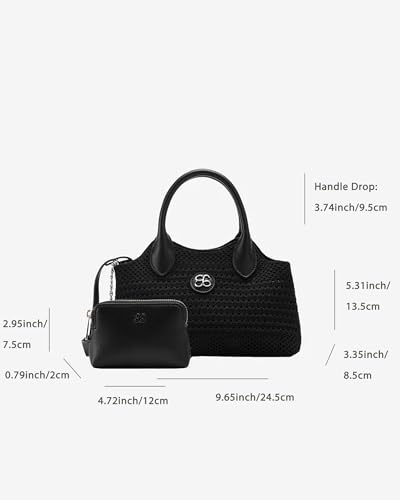 Image of Cosy Cute Mini Purse for Women Girls, Small Top-Handle Bags with Adjustable Strap, Handbag for Everyday Use and Evening Outfits Black