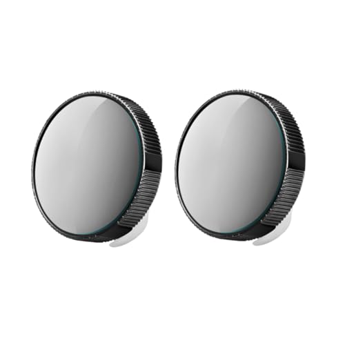 Espejo retrovisor para vehículo de punto ciego: pack de 2 espejos redondos negros para coche