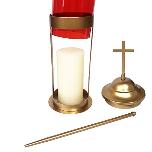 in Loving Memory Metal Crosses for Grave Cemetery Decorations for Grave Cemetery Lights Memorial Lantern Candle Holder with 11.8 Inches Garden Stakes by Generic - Image 8