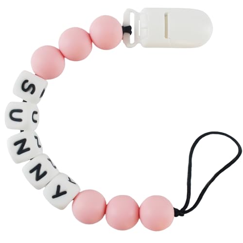 Personalized Multifunctional Stroller Clip Custom Name, Pink