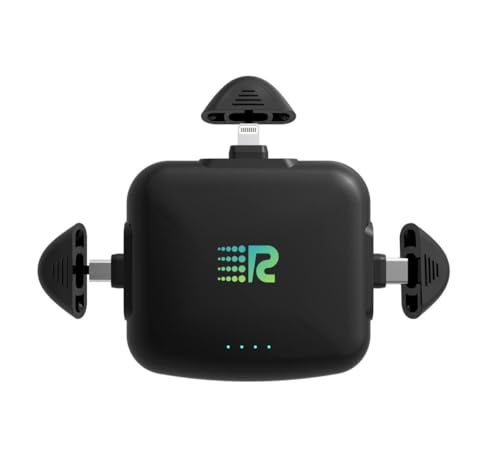 Rush Charge Universal COMET Portable Power Bank – 3200mah, 2.1A High-Speed Fast Charging - Apple Lightning, Type C, Micro-USB Charges 3 Devices at a Time Pre-Charged Compatible with iPhone 16 15 14 13