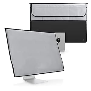 kwmobile Hülle kompatibel mit Apple iMac 24" - mit Fach für Apple Magic Keyboard, Magic Mouse und Kabel - Hellgrau