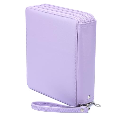 Image of YOUNGCOL 120 Slots Colored Pencil Case Color Pencil Organizer Storage Large Capacity Pencil Holder(Purple, 120 Slots)
