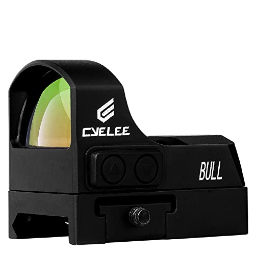 Cyelee Red Dot Sight for Pistol, 3.5 MOA Micro Reflex Sight Fit Vortex Venom/Burris Fast 3 Mount Plate, with Picatinny Mount - Bull
