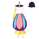 Masfrida Mrs Potts Costume Teapot Dress with Hat Halloween Party Mrs Potts Outfit for Women (Purple, Large)