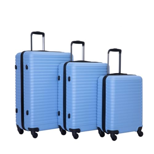 3 Piece Luggage Set, Suitcase Set, Luggage, Expandable, with Two Hooks, Trolley Case, with Universal Wheels, Combination Lock, 20/24/28 Inches,light Blue2