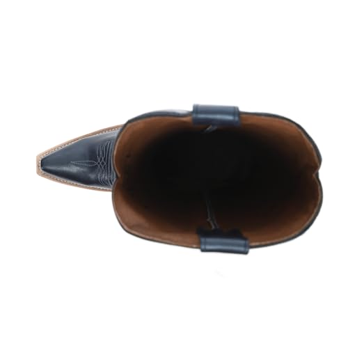 Corral Boots Womens Embroidered Tall Snip Toe Casual Boots Knee High Low Heel 1-2" - Blue4