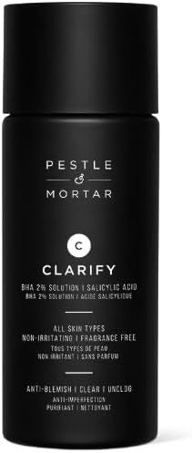 Pestle  Mortar Clarify - Tóner de ácido salicílico al 2 tratamiento del acné y brotes transparentes exfoliante facial para eliminar el exceso de