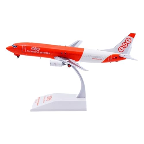 Modelo de avión B737-400 TNT Express escala 1/200 miniatura terminada de 18 cm coleccionable