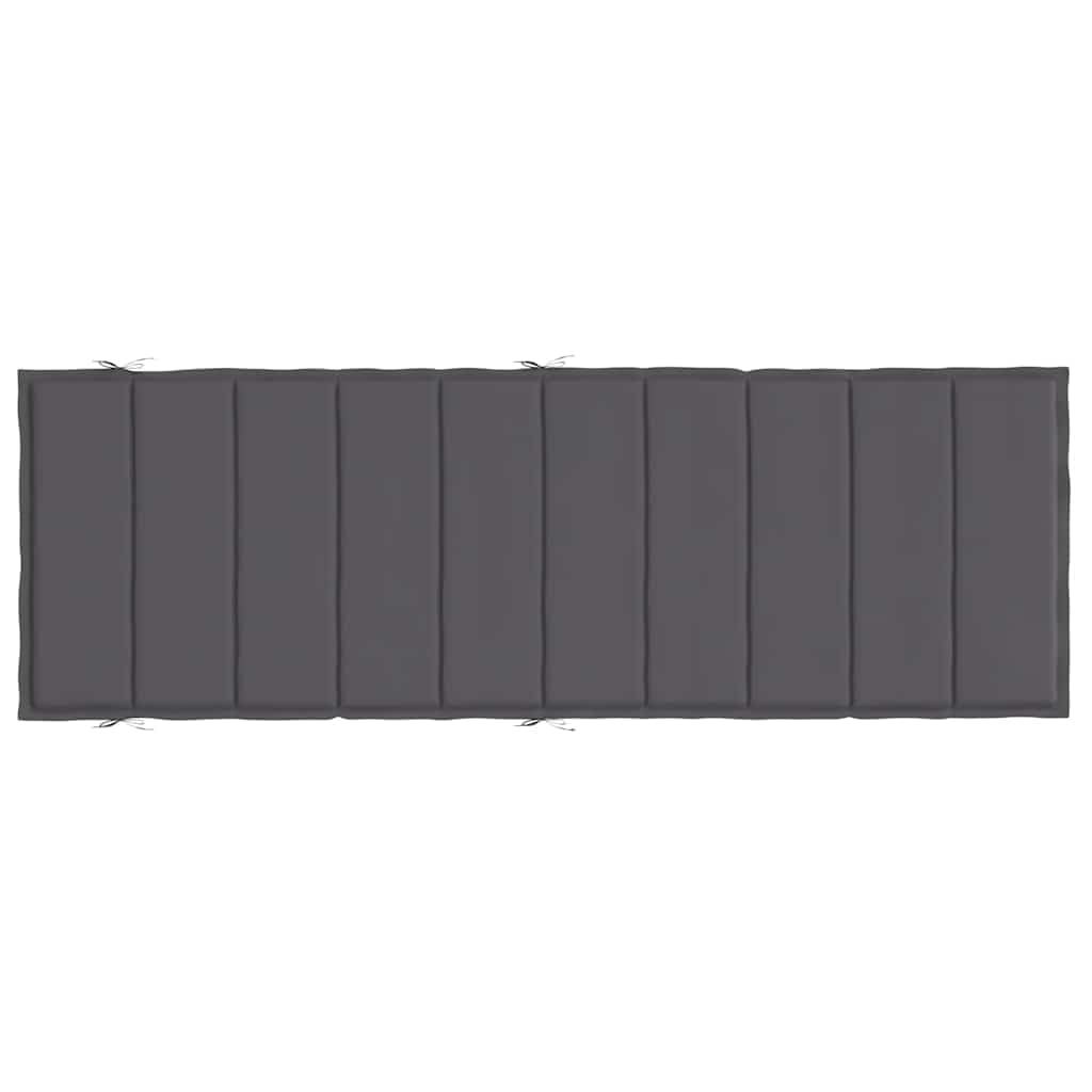 vidaXL Cuscino per Lettino Prendisole Elegante Resistente Arredi Tessili per Esterni Sdraio Decorativo Antracite 186x58x4 cm in Tessuto Oxford