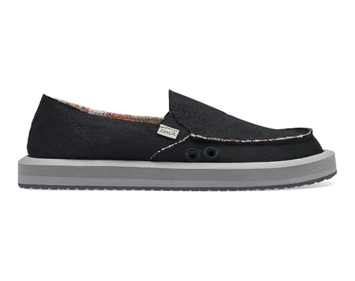Image of Sanuk Womens Donna Soft Top Hemp Loafers | Womens Shoes | Slip On Shoes for Women | Women's Slip-on Loafers | Memory Foam Footbed