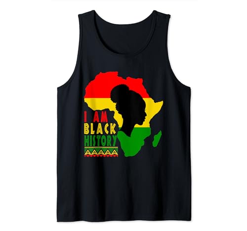 Soy el mes de la historia negra afroamericana para mujeres y niñas Camiseta sin Mangas